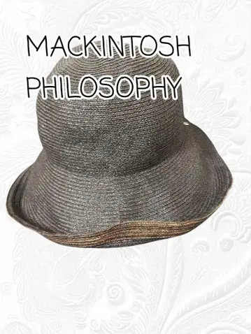 MACKINTOSH PHILOSOPHY 햇 블랙 빅 턱 끈 포함