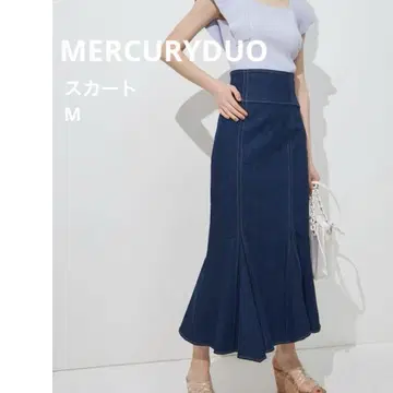 머큐리 듀오 데님 머메이드 스커트