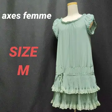 axes femme 엑시즈팜 원피스 레이스 프릴 플리츠 그린