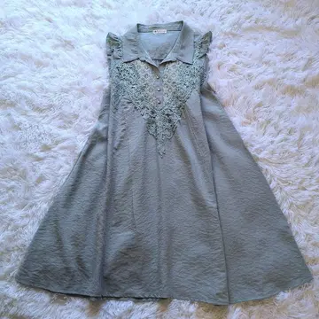 [ USED ] axes femme 자수 튜닉 원피스 슬리브리스 M