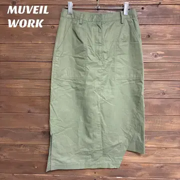 [뮤베일 워크] MUVEIL WORK 롱 스커트 비대칭 F