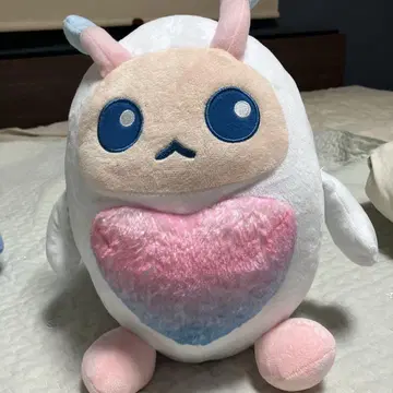 아픈 아픈 하트 모양 봉제 인형 중형 화이트 핑크