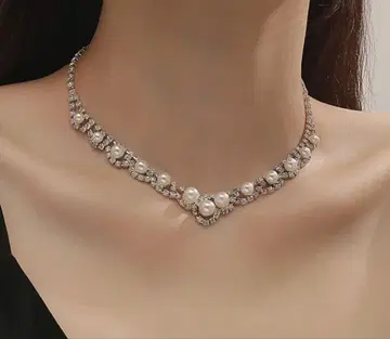 브라이덜 목걸이 펄 스톤