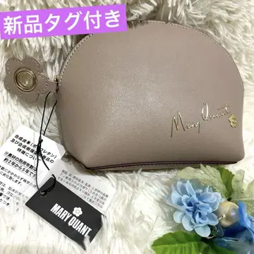 택 포함 새상품 MARY QUANT 마리 퀀트 베이지 사운드 파우치