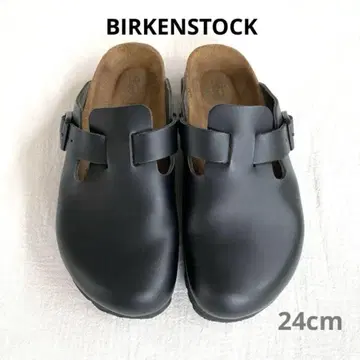 BIRKENSTOCK 버켄스탁 보스턴 가죽 사보 샌들 블랙