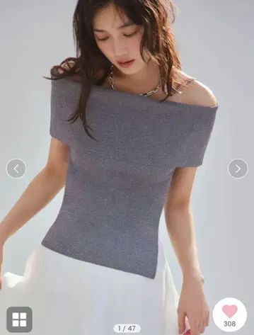 프레이 아이디 오프숄더 니트 탑