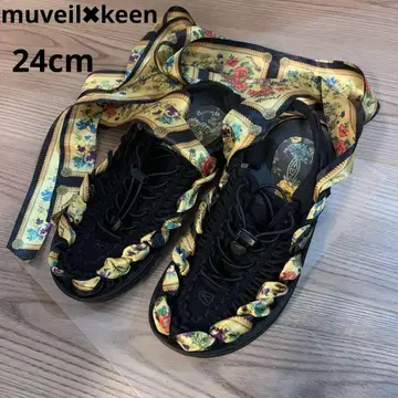뮤베르 킨 MUVEIL x KEEN 스카프 리본 샌들 24cm