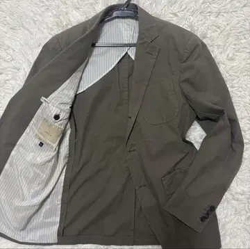 LARDINI 코튼 테일러드 자켓 센터 벤트 썸머 혼개