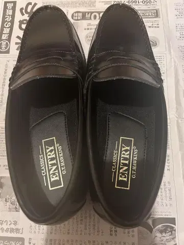 ENTRY 블랙 로퍼 합성피혁 25.5cm