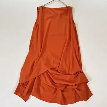 컨디션 최상 FOXEY 미스 데이지 슬리브리스 원피스 드레스 오렌지 M