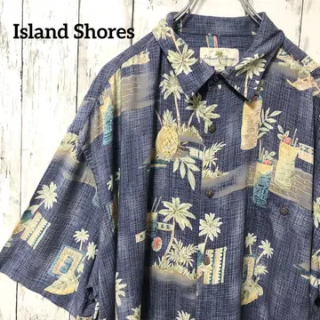 C2232 Island Shores 알로하 셔츠 트로피컬 레이온