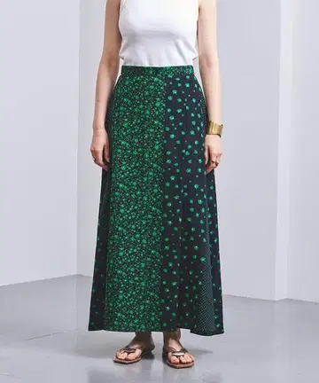 UNITED ARROWS UWSC 플라워 도트 프린트 스커트