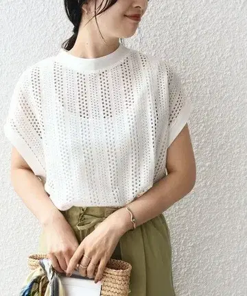 SHIPS 아일렛 크루넥 풀오버