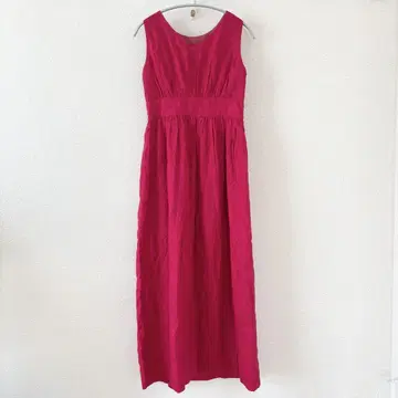 Spick&Span 린넨 100 개더 슬리브리스 롱 원피스 38