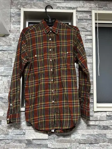 Aquascutum 체크 무늬 긴팔 셔츠 S