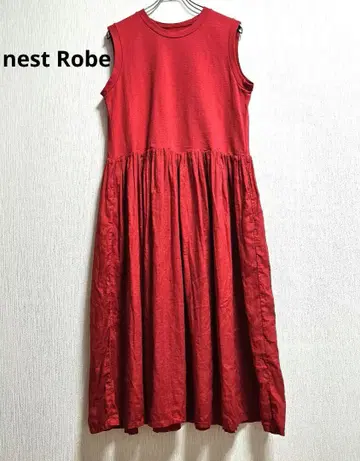 네스트로브 nest Robe 도킹 원피스 코튼 린넨 마 혼방