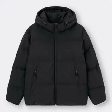 3678 [GU] 히트 패딩 블루종 다운 재킷 XL 블랙 방한