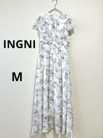 잉그 INGNI 꽃무늬 프릴 슬리브리스 원피스 M 사이즈