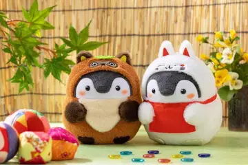 코우펜짱 봉제 인형 다누키&여우 2종 세트