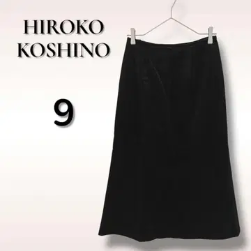 HIROKO KOSHINO 벨벳 블랙 머메이드 스커트 9호