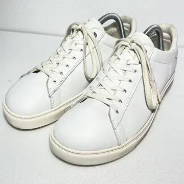 새상품급 버켄스탁 벤드로우 화이트 스니커즈 가죽 천연 가죽 26cm