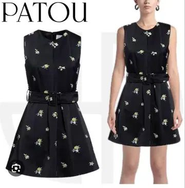 PATOU 꽃무늬 원피스 네이비