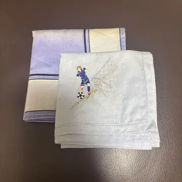WAKO 축구 선수 자수 손수건 긴자 와코 손수건
