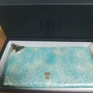 ANNA SUI 접이식 지갑 청록색