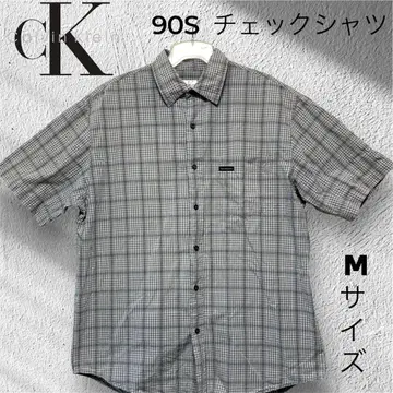90s Calvin Klein 캘빈클라인 반팔 체크 셔츠