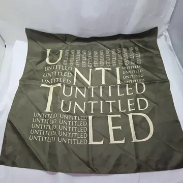 [고품질] 앙타이틀 UNTITLED 로고 스카프 올리브 그린
