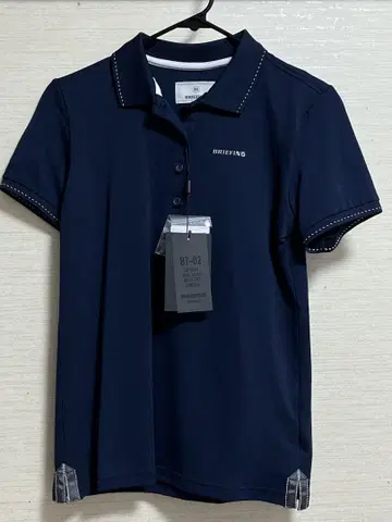 BRIEFING 피케 셔츠 XS 네이비 BT-02