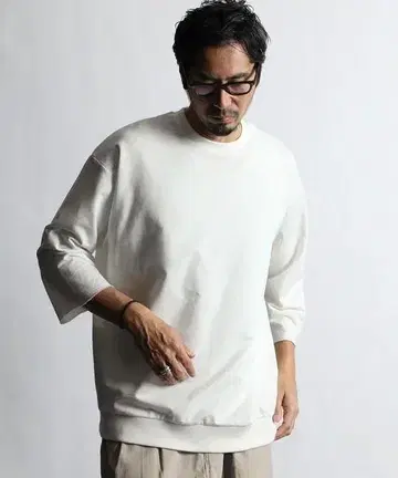 SLEEVE SWEAT 컷오프 7부 소매 크루넥 맨투맨