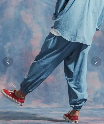 Jih Nunc 지눙크 린넨 혼방 데님 와이드 벌룬 팬츠 M