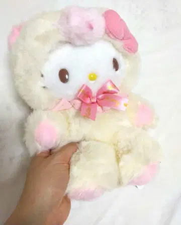 산리오 헬로키티 모후모후 곰 모자 봉제인형