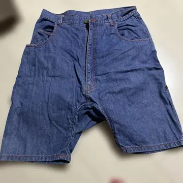 다크 블루 데님 숏 팬츠