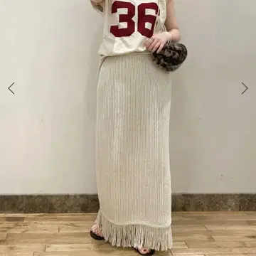 Spick & Span / 믹스 얀 프린지 스커트