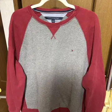 TOMMY HILFIGER 트레이닝복 L/G 그레이/와인 레드
