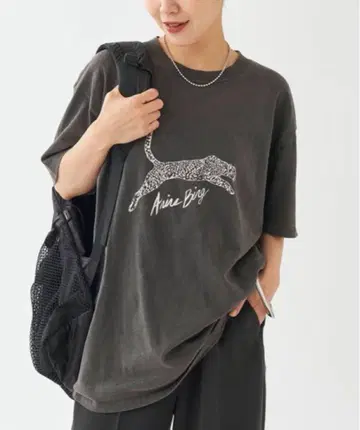 ANINE BING WALKER TEE SPOTTED LEOPARD T