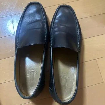블랙 가죽 슬립온 슈즈 던힐