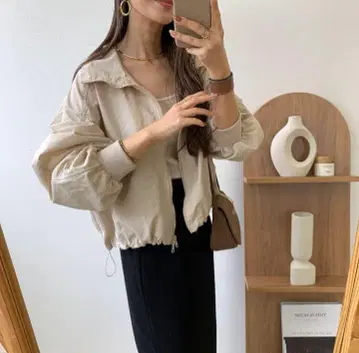 BLATE 뉴 앙스트랙 숏 블루종 beige