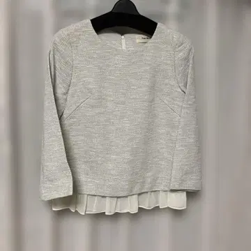 스콧 클럽 프릴 트위드 그레이 계열 튜닉 쉬폰 밑단