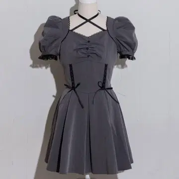 pium 코르셋 돌 미니 원피스