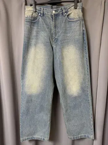 [ fade wide denim pants ]