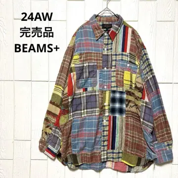 완판템 BEAMS PLUS 인디아 패치워크 셔츠 24AW L 사이즈