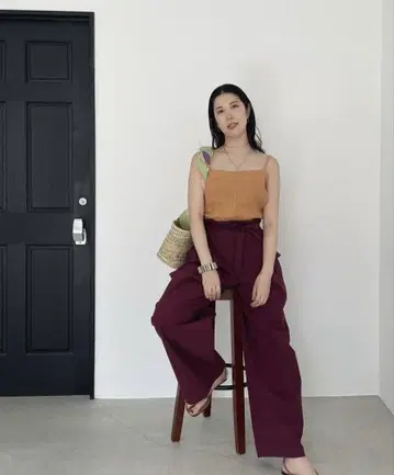 마포 턱 오버 팬츠 IENAlaboucle 미사용 새상품