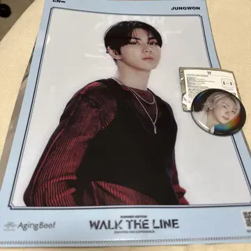 ENHYPEN 정원 에이징 비프 클리어 파일 & 요이 캔배지