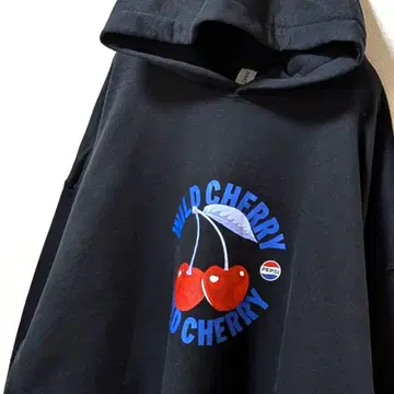 길단 와일드 체리 펩시 로고 후드 맨투맨 블랙 XL 구제 의류