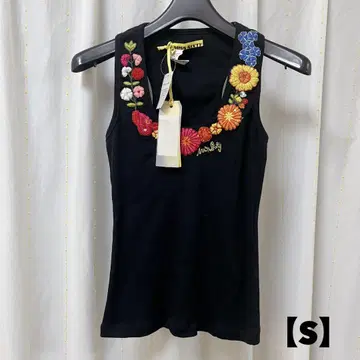 [ 새상품 ] MISS SIXTY 꽃무늬 자수 탱크탑 S