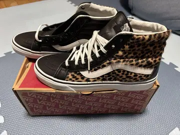 VANS SK8-Hi 하이컷 스니커즈 블랙/레오파드 무늬 기무라 타쿠야