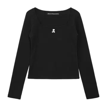 Rest & Recreation 스퀘어 넥 롱 슬리브 (블랙)